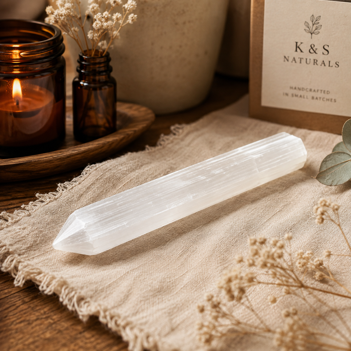 Selenite Crystal Wand